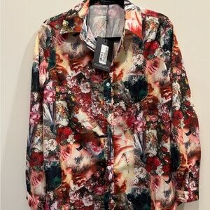 Floral Multicolor Women's Matching blouse and pants